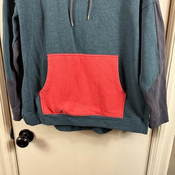 Madewell Colorblock Hoodie Sweatshirt | Split Hem, Oversized Fit, Cotton Blend - Picture 6 of 12
